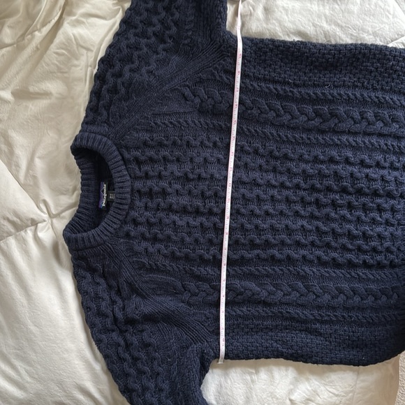 NWT recycled wool blend cable knit crew neck sweater - Picture 5 of 6